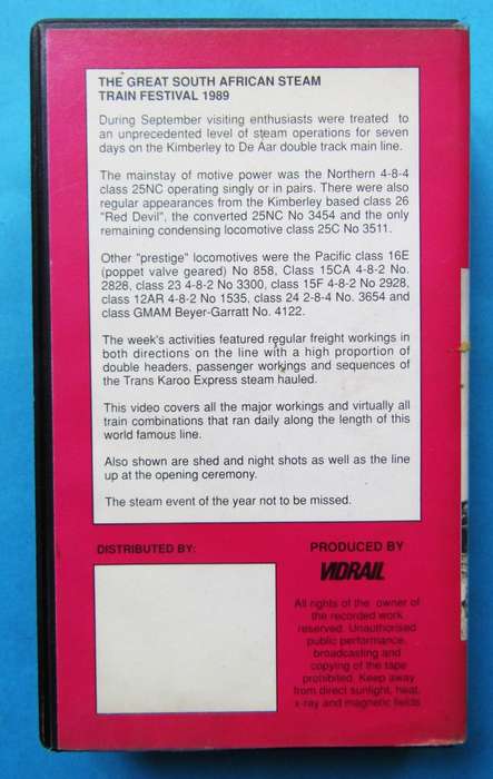 1989 SAR Railways Steam Train Festival - VHS Video Tape