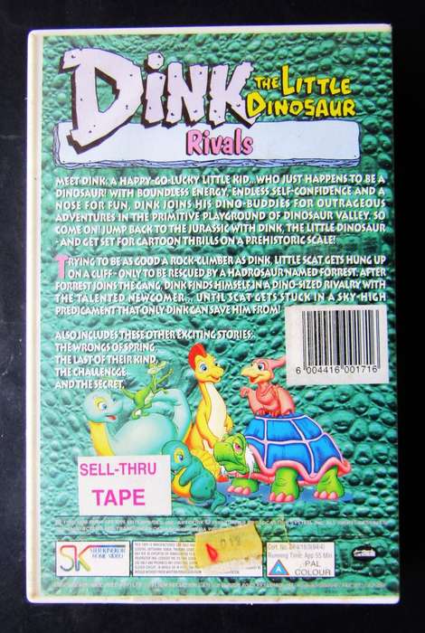 Dink the Little Dinosaur - TV Series VHS Tape (1993)