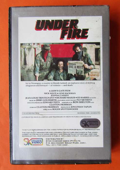 Under Fire - Nick Nolte - War Movie VHS Tape (1983)