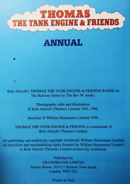 1996 Thomas The Tank Engine & Friends Annual