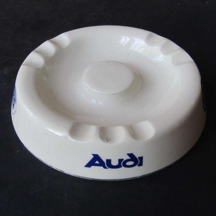 Large Volkswagen Audi Motors Ceramic Ashtray