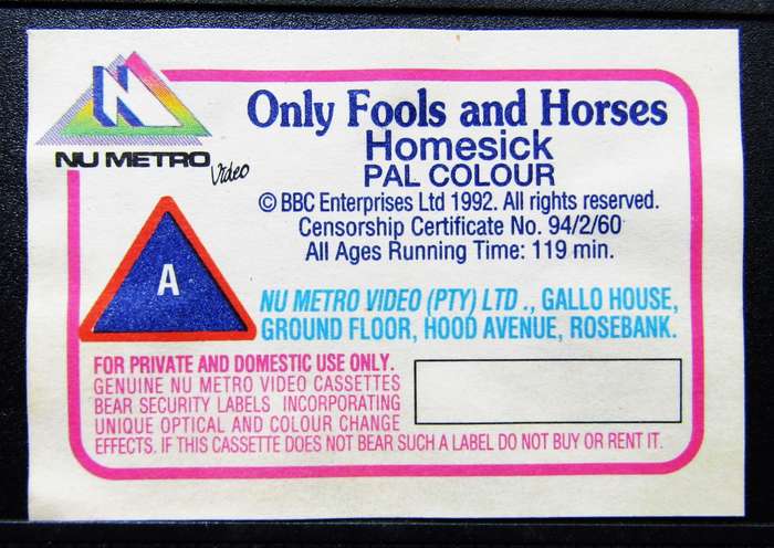 Only Fools and Horses - TV Series VHS Tape (1994)