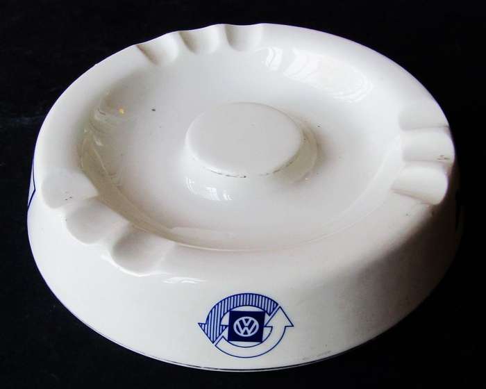 Large Volkswagen Audi Motors Ceramic Ashtray
