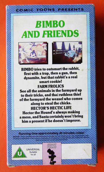 Bimbo and Friends - Cartoon VHS Tape