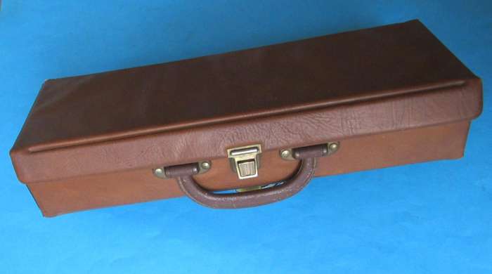 Old Brown Carry Case for 16 Cassette Tapes