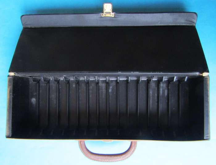 Old Brown Carry Case for 16 Cassette Tapes