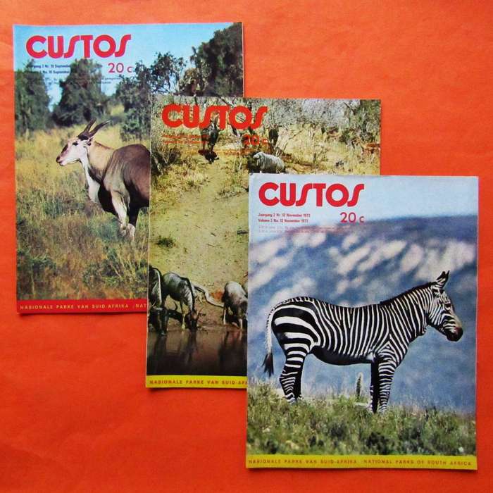 3 Custos National Parks Board Magazines from 1973