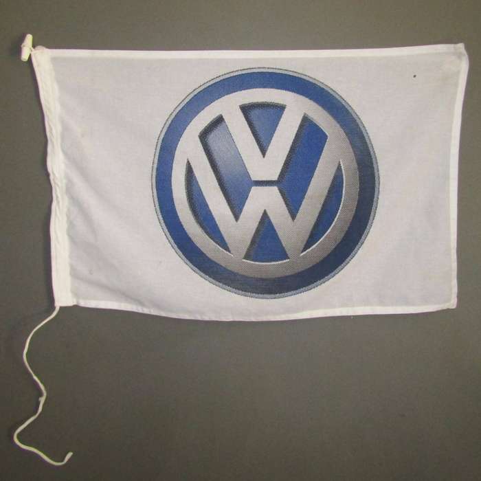 Old Volkswagen Motors Advertising Flag