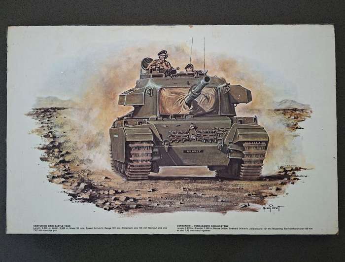 SADF Centurion Battle Tank Hardboard Display