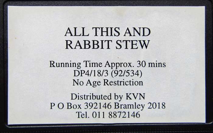 All This and Rabbit Stew - Cartoon VHS Tape (1992)
