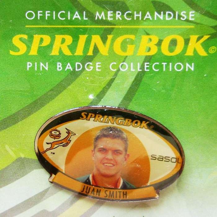 Juan Smith Springbok Rugby Pin Badge