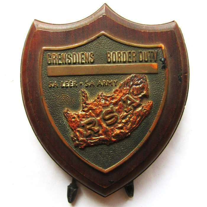 SADF Army Border Duty Desk Plaque