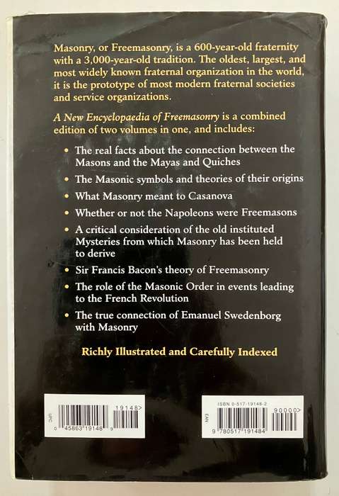 A New Encyclopaedia of Freemasonry - Arthur E Waite. Hardcover w dj, unknown Ed. 1996