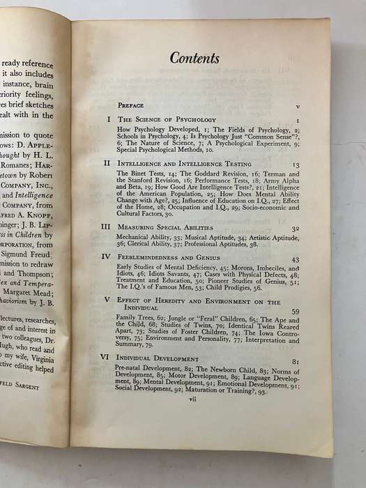Great Psychologists - S Stansfeld Sargent. Softcover, 1st Ed. 8th Pr. 1959