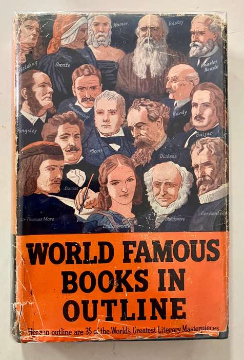 World Famous Books in Outline - Odhams Press. Hardcover w/dj, Unknown Ed. Undated
