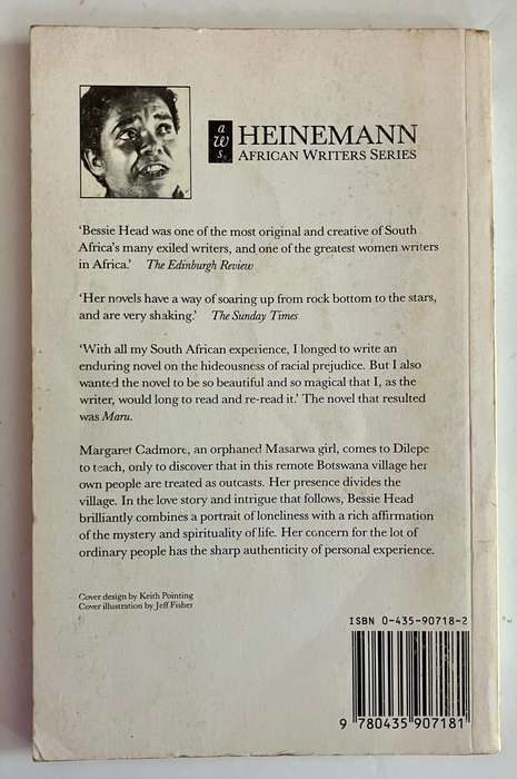 Maru - Bessie Head. SCARCE softcover, 2nd Ed. 6th Impr. 1992