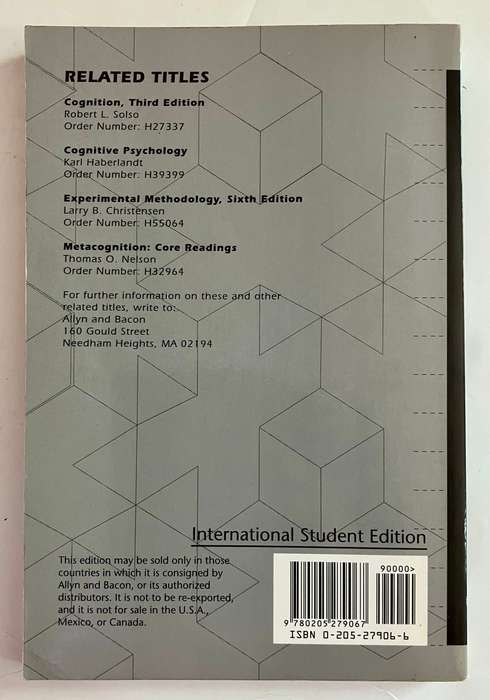 Thinking Critically About Research Methods - John G Benjafield. SC, 1st Ed. 1994