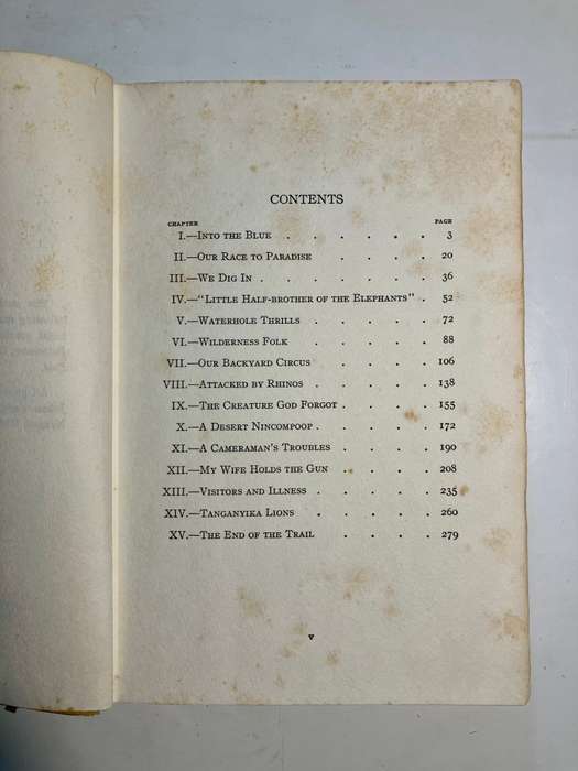 Safari - Martin Johnson. Hardcover no dj. 1st Ed. 1928