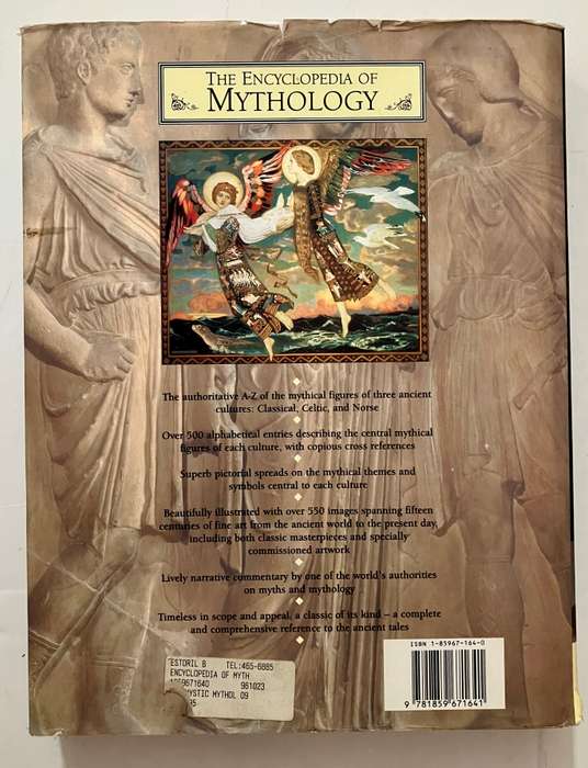 The Encyclopedia of Mythology - Arthur Cotterell. Hardcover w/dj. 1st Ed. 1996