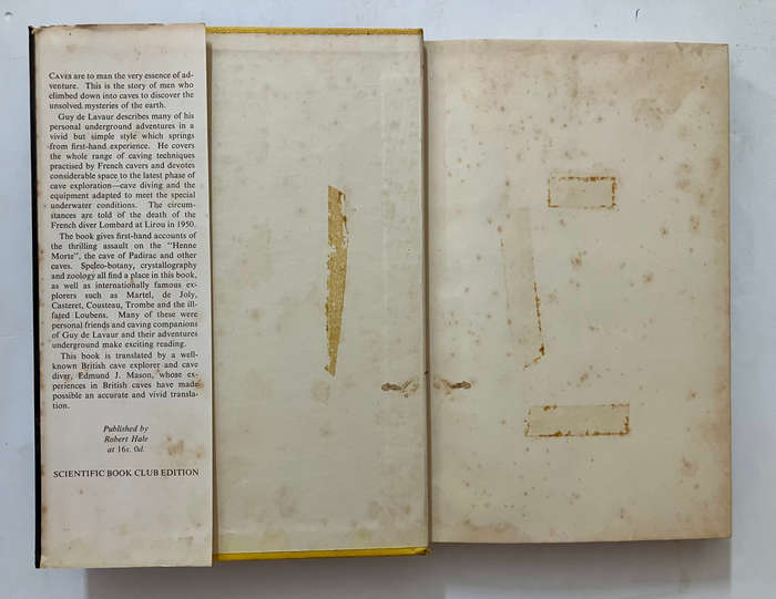 Caves and Cave Diving - Guy de Lavaur. Hardcover w dj. Not dated. Translated by Edmund J Mason