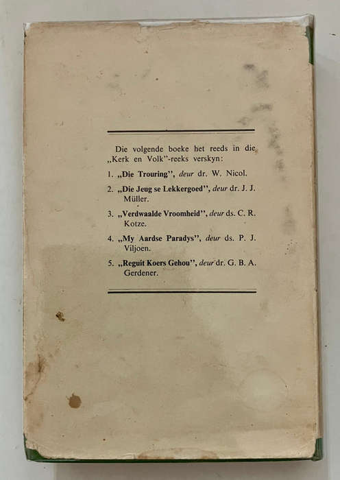 Die Twee Volkspilare - J R Albertyn. Hardeband met sj, 1e Uitg, 1951
