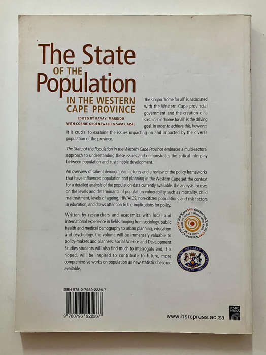 The State of the Population in the Western Cape Province - Ravayi Marindo (Ed.). Softcover. 2008