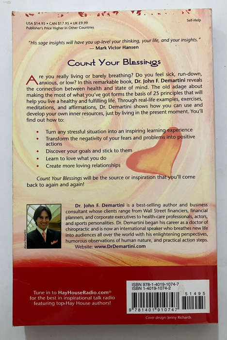 Count Your Blessings : The Healing Power of Gratitude & Love - John F Demartini. Softcover, 2006