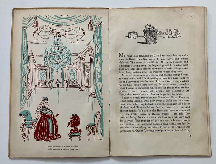 Memoirs of a French Poodle - Madeleine Masson. SCARCE softcover, Unknown Ed. undated