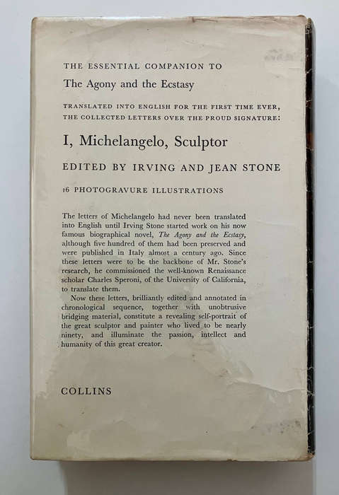 The Agony and the Ecstasy - Irving Stone Hardcover w dj, 4th Impr. 1968