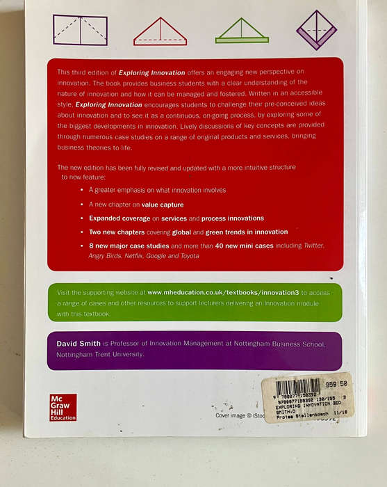 Exploring Innovation - David Smith. SC, 3rd Ed. 2015