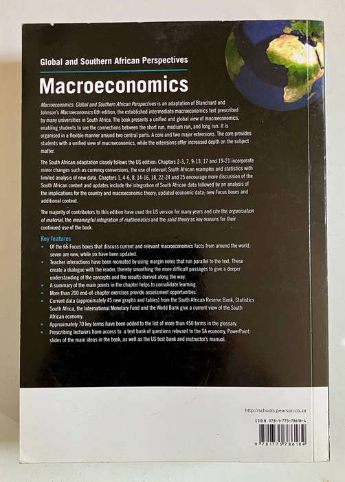 Macroeconomics: Global and SA Perspectives - Blanchard I Johnson. SC, 4th Impr. 2017