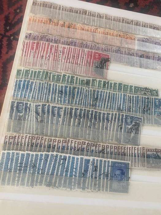 New Zealand, Belgium-, Ceylon, Antigua, Danish and Argentina  Stamps in Album