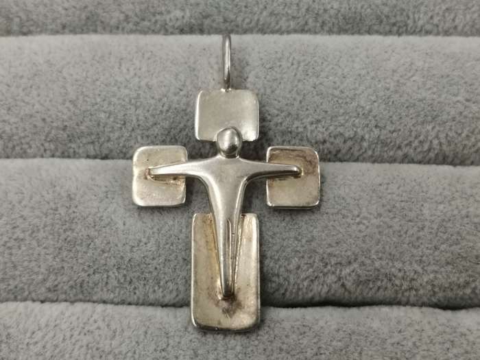 925Silver: Cross Pendant - Size 40x30mm