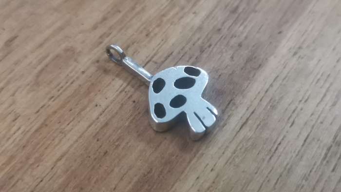 Silver Mushroom Pendant