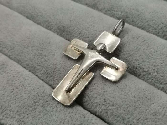 925Silver: Cross Pendant - Size 40x30mm