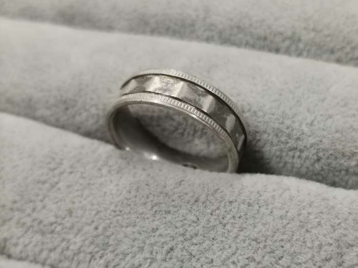 925Silver: Patterned Ring - Size T