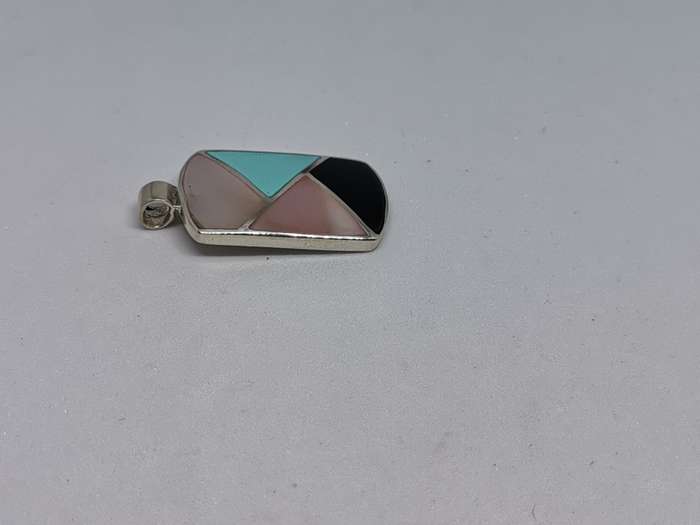 Silver Multi-Gemstone Pendant