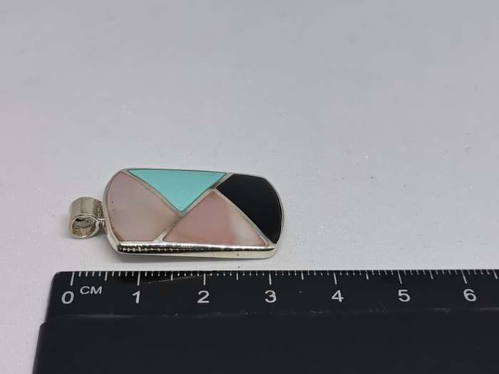Silver Multi-Gemstone Pendant