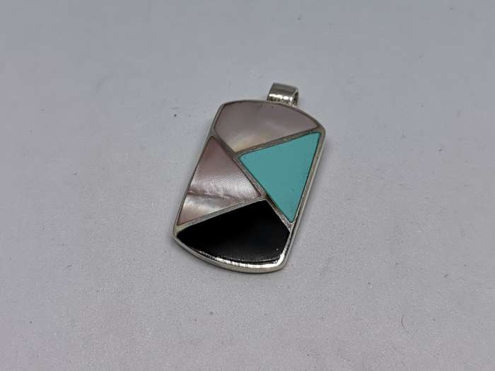 Silver Multi-Gemstone Pendant