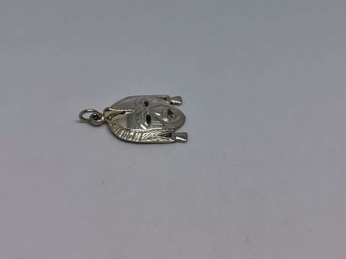 Silver African Mask Pendant