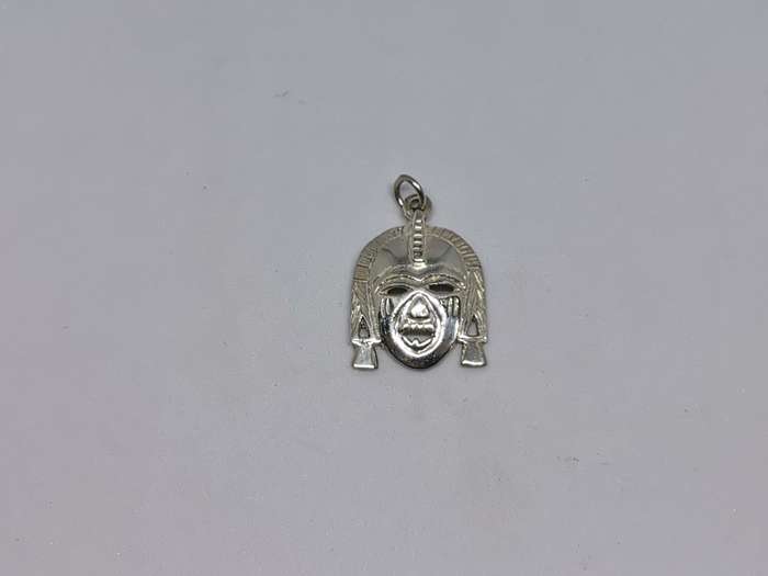 Silver African Mask Pendant