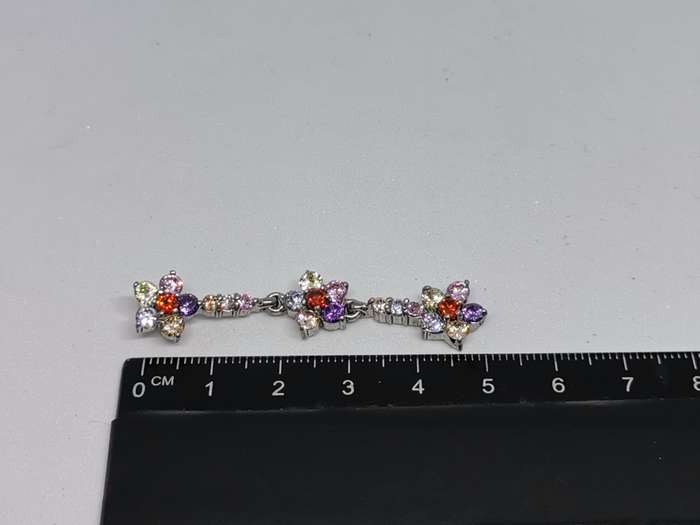 Silver Dangling Flower Pendant