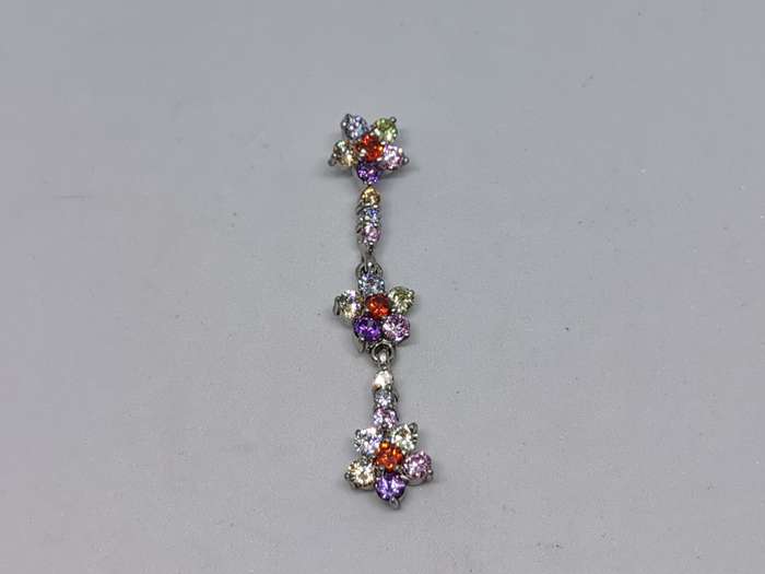 Silver Dangling Flower Pendant