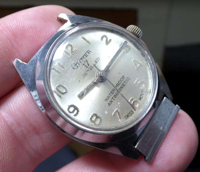 *R1 Auction* GITMER 17 Jewelled manual wind gents watch - For Restoration/Spares