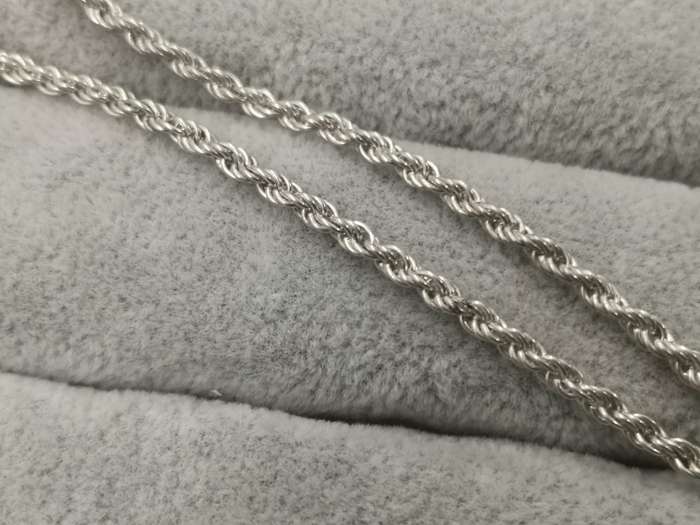 925Silver: Rope Chain - Length 44cm Width 2mm