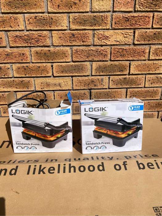 2x LOGIK 2 SLICE SANDWICH PRESS