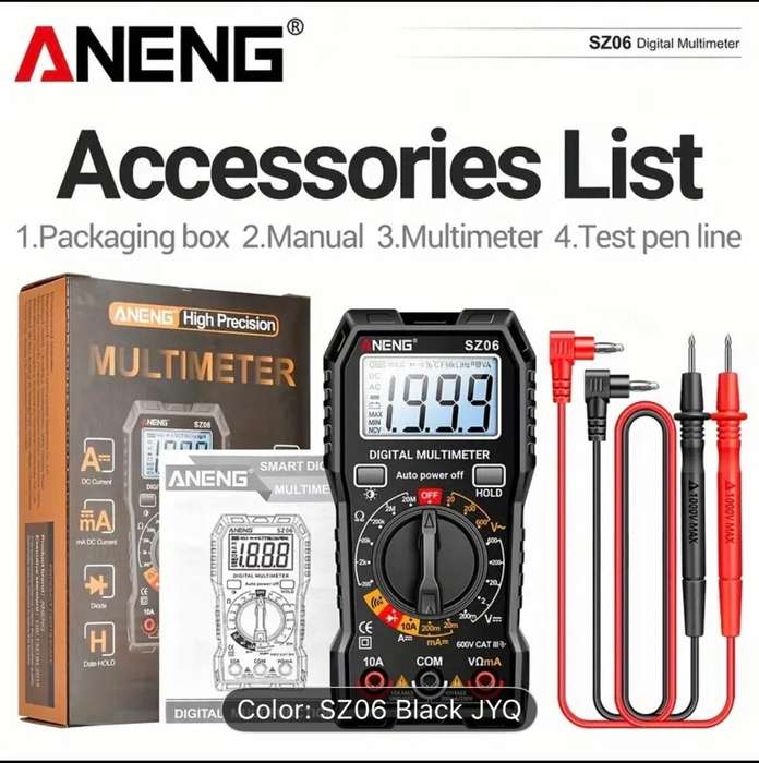 ANENG SZ06 Smart Digital Multimeter-Black