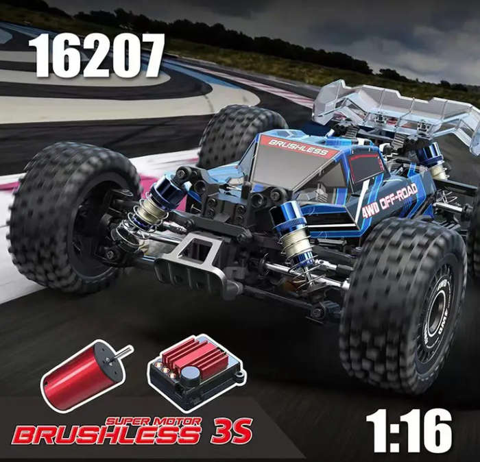 MJX Hyper GO 16207 with 3S Battery Brushless Buggy/Truggy 1/16 RTR 4WD - Monster truck design