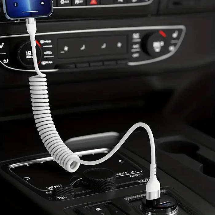 Fast Charger Cable USB to USB Type-C Spring Cable **LOCAL STOCK**