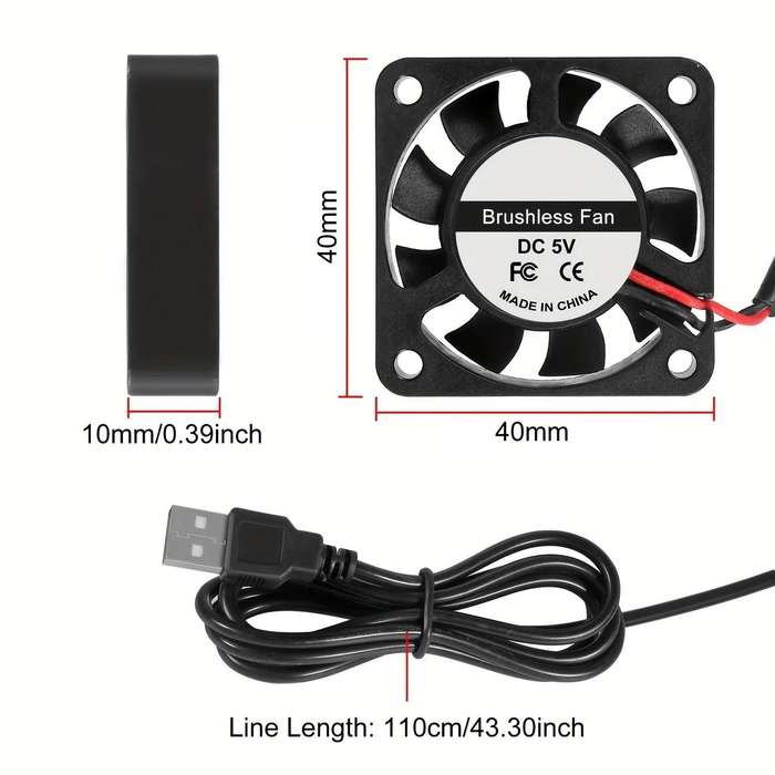 Fan Cooling 40mm x 10mm 5V DC USB **LOCAL STOCK**